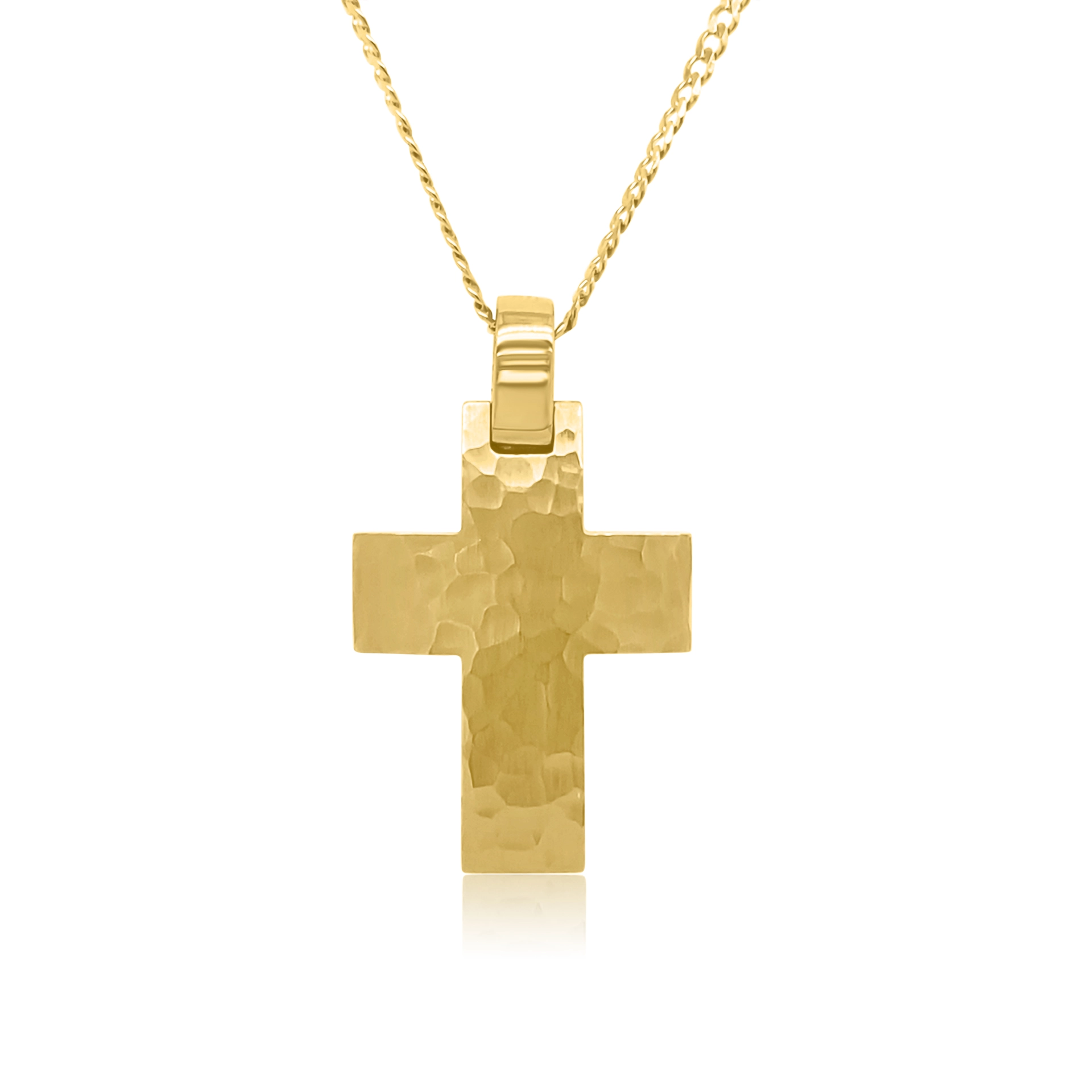Hammered finish cross 