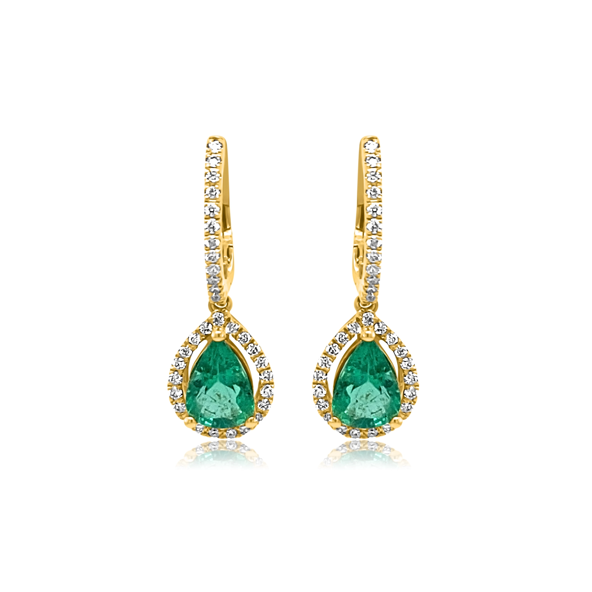 Drop emerald earrings 