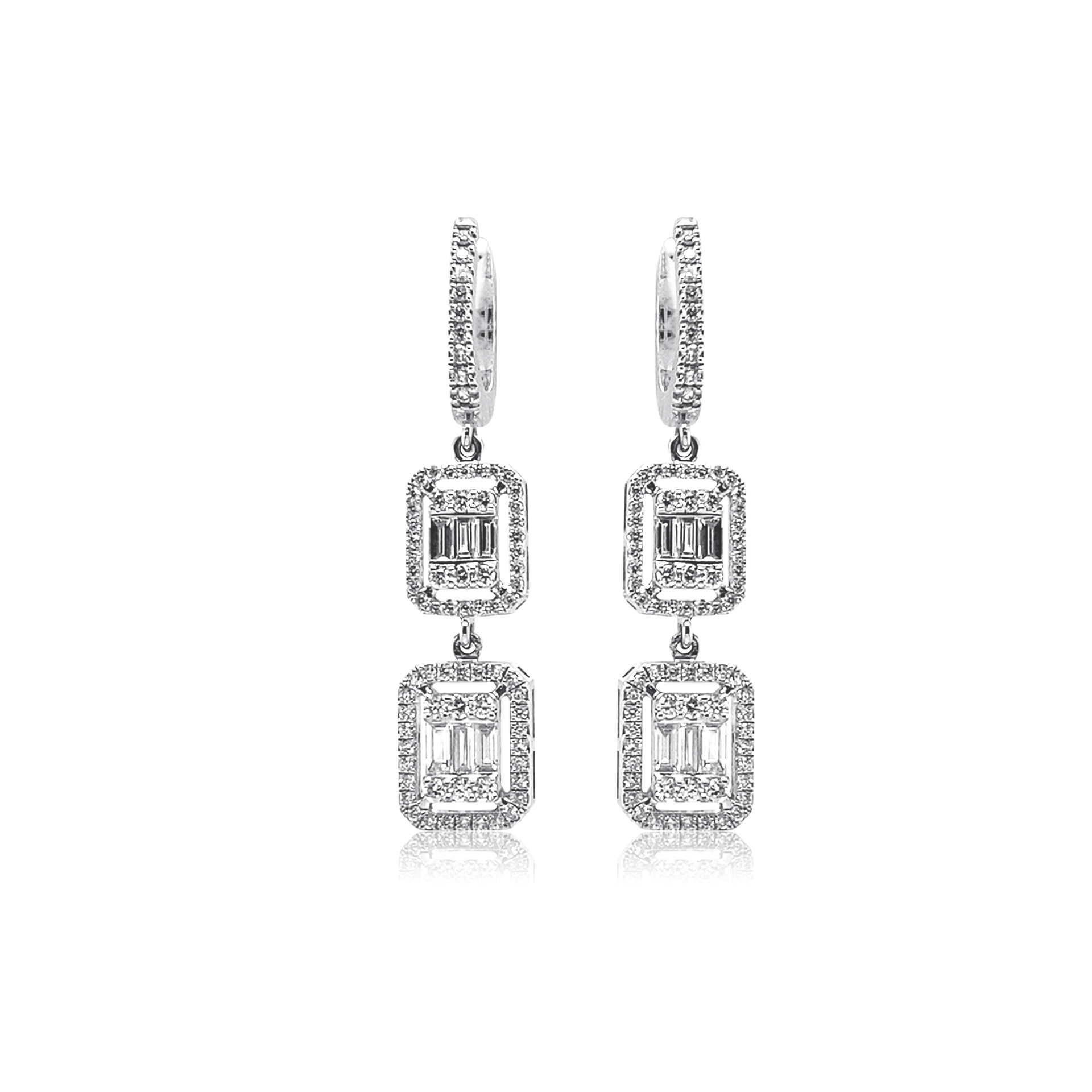 Double rosette earrings