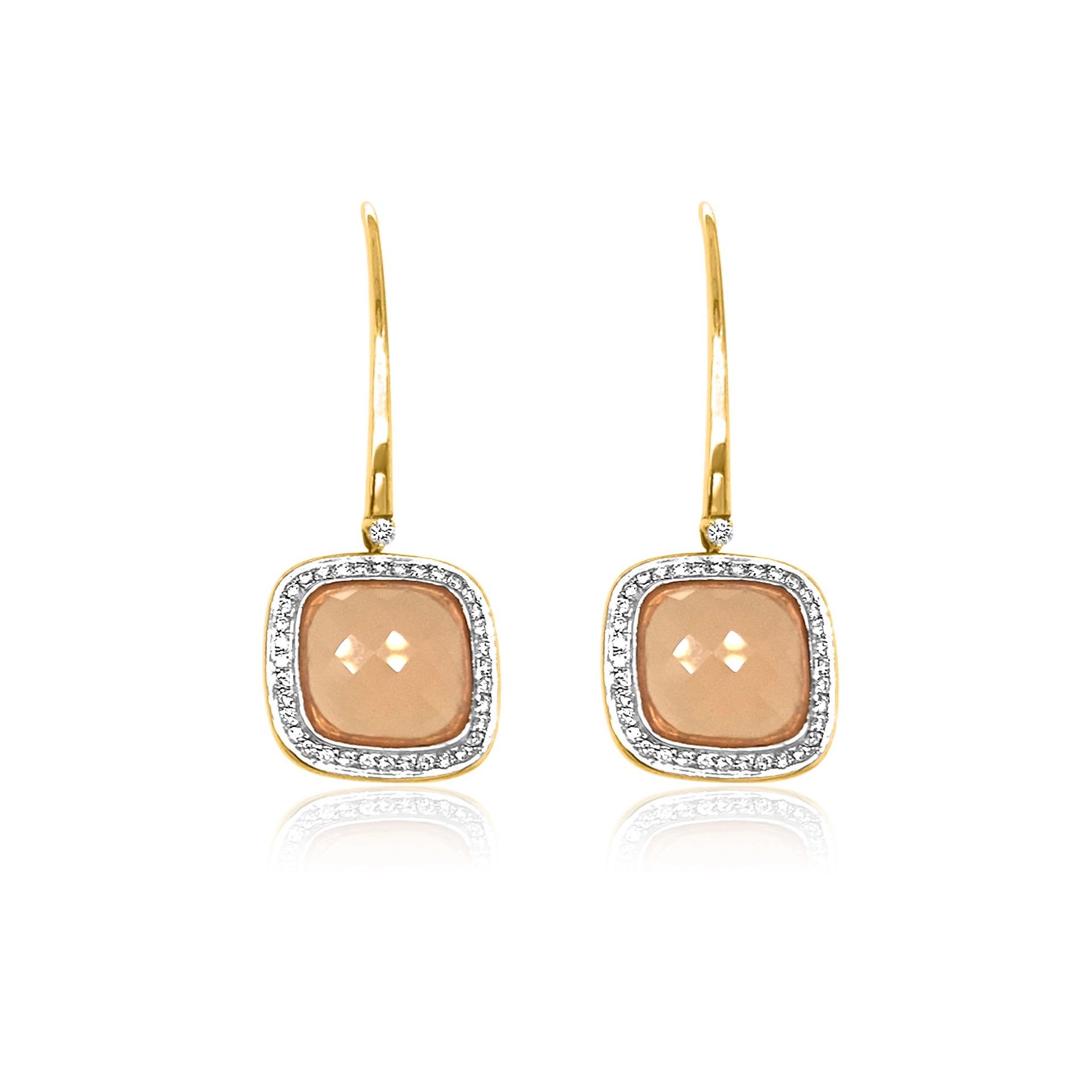 Rose quartz earrings