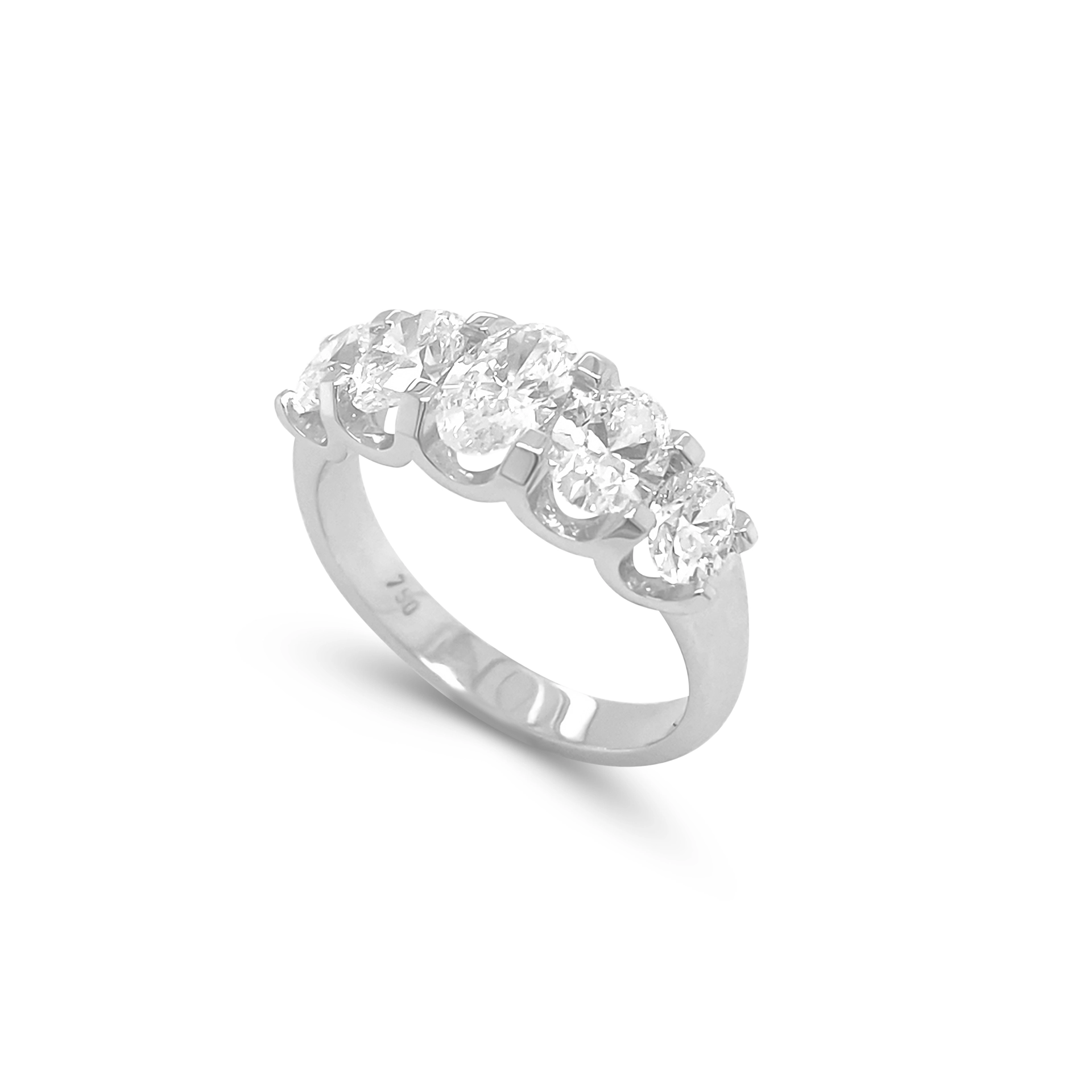 Oval eternity ring