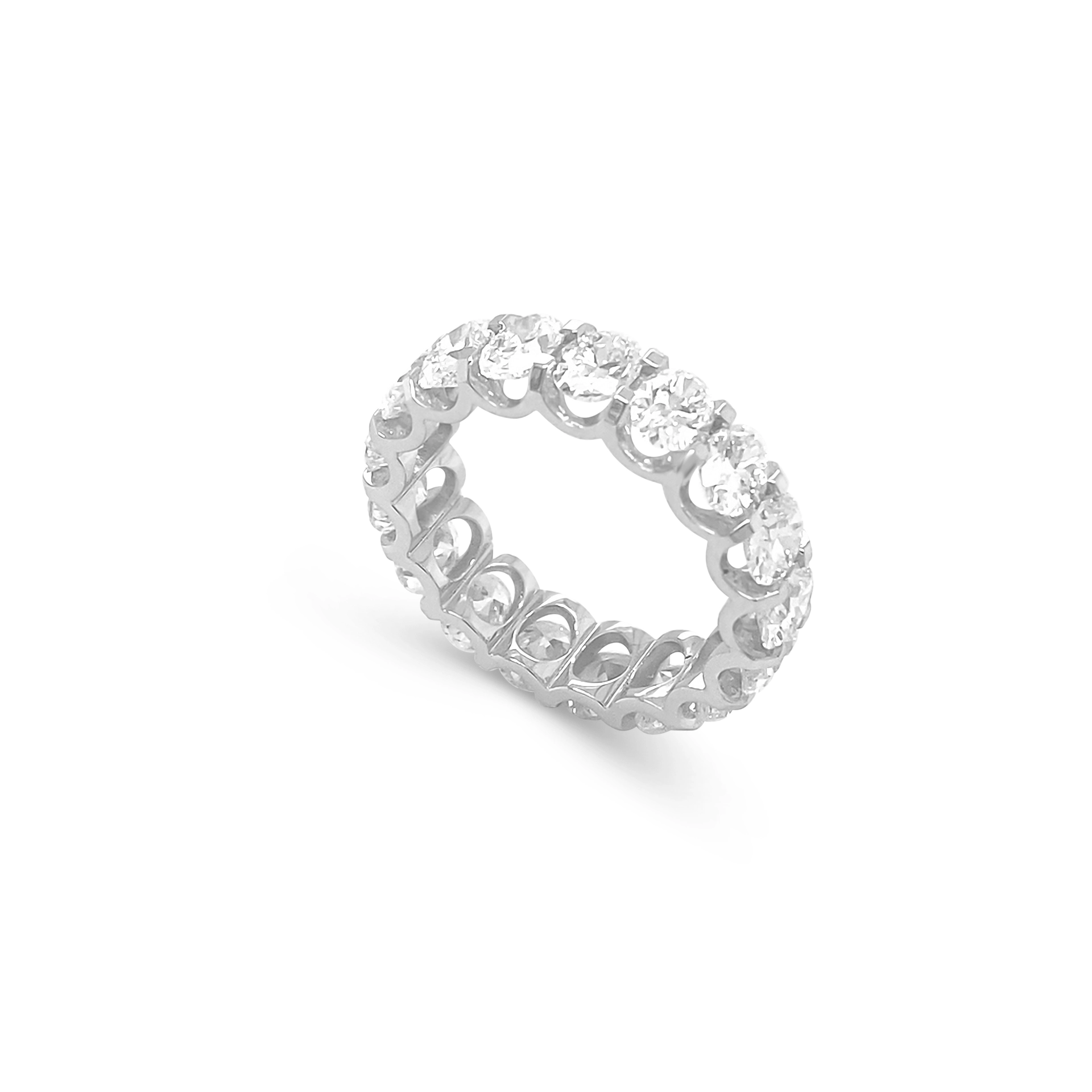 Oval cut eternity ring
