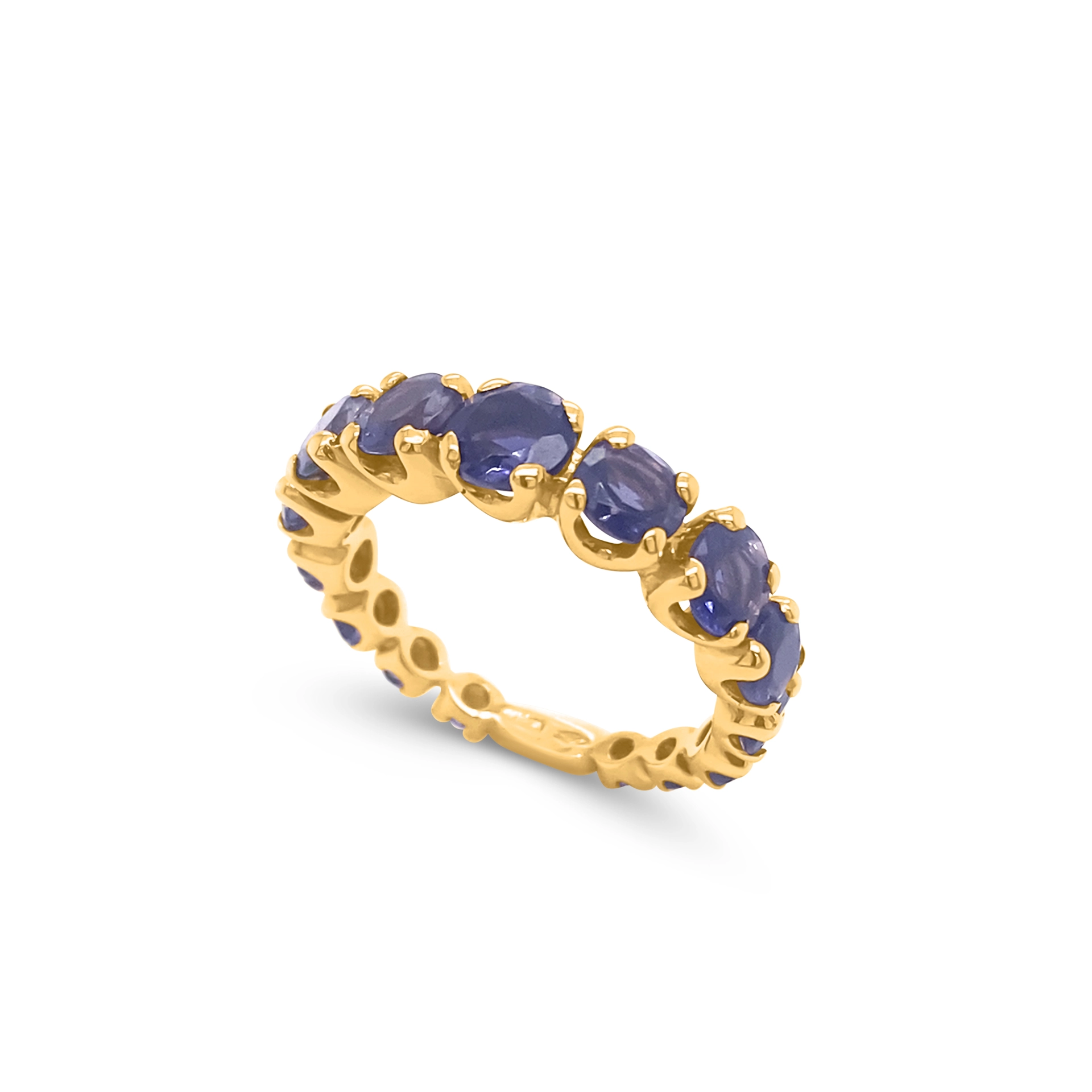 Iolite eternity ring 