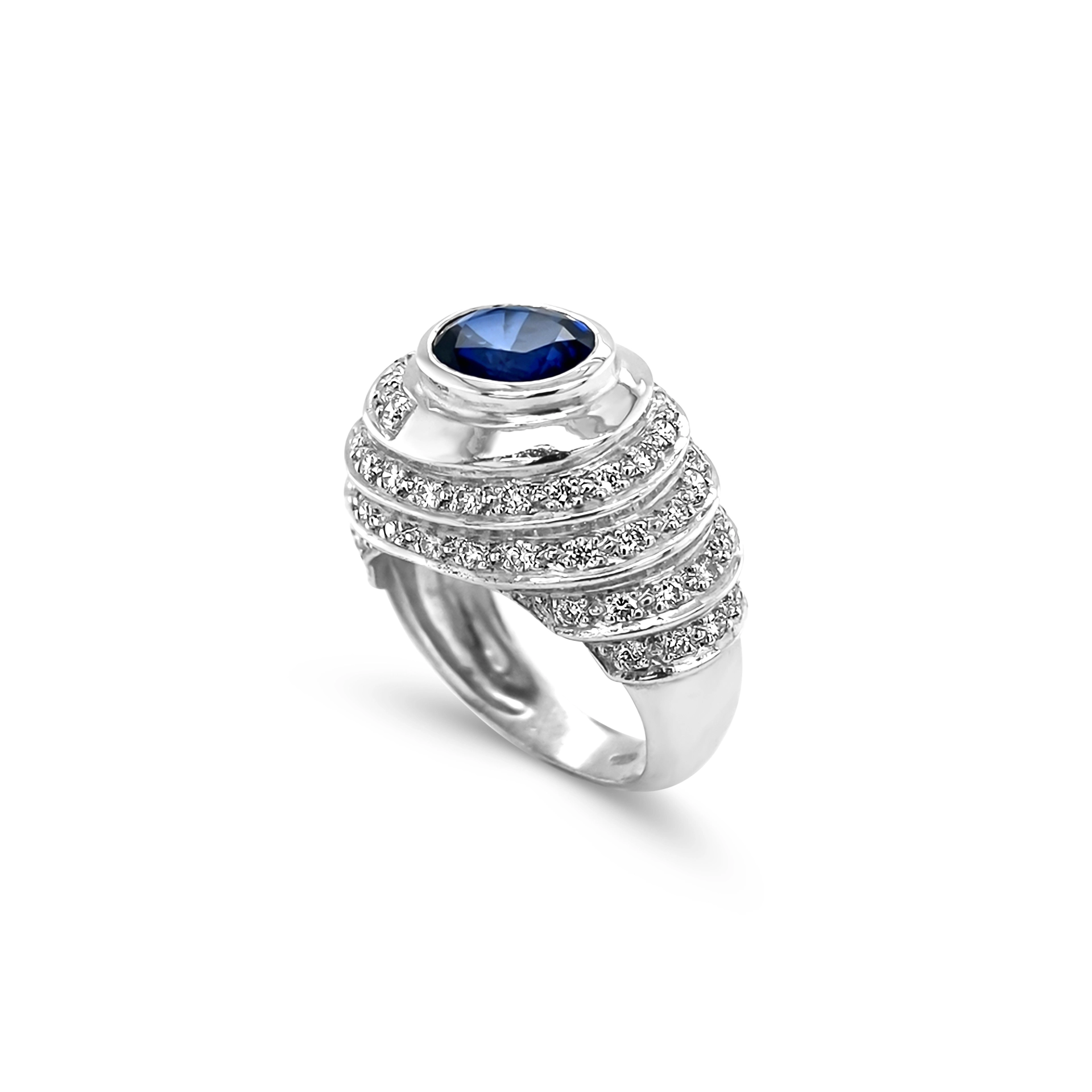 Sapphire and diamond ring