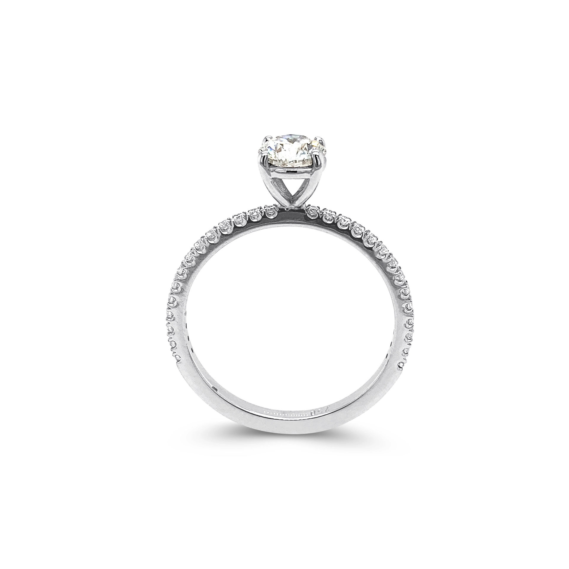 Engagement ring with accents